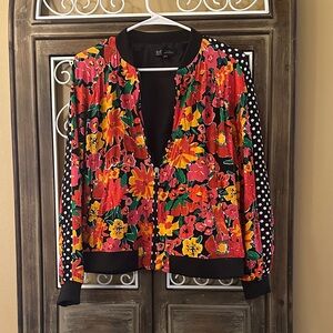 Zara medium bomber floral jacket